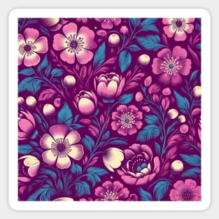 Pink Floral Pattern Sticker